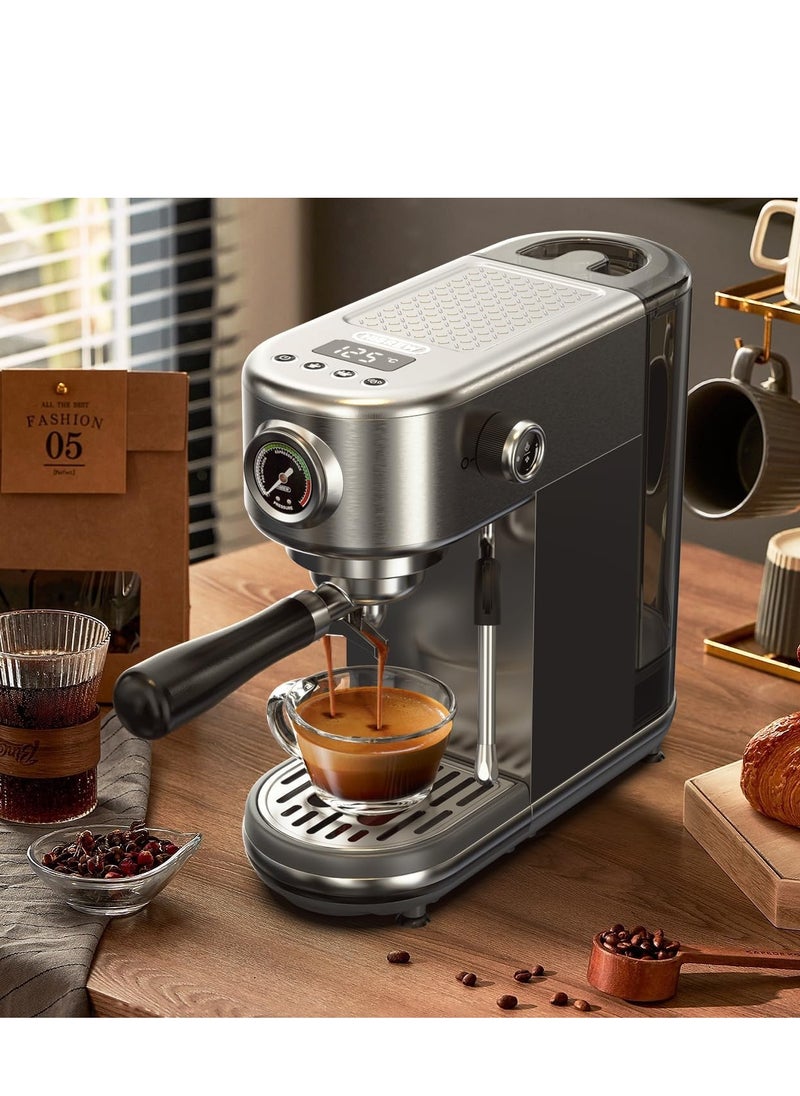HiBREW HIBREW Programmable Espresso Machine, H10B, Brushed Stainless Steel, Adjustable Temperature and Cup Volume, Steam Wand for Milk Frother  - Image 5