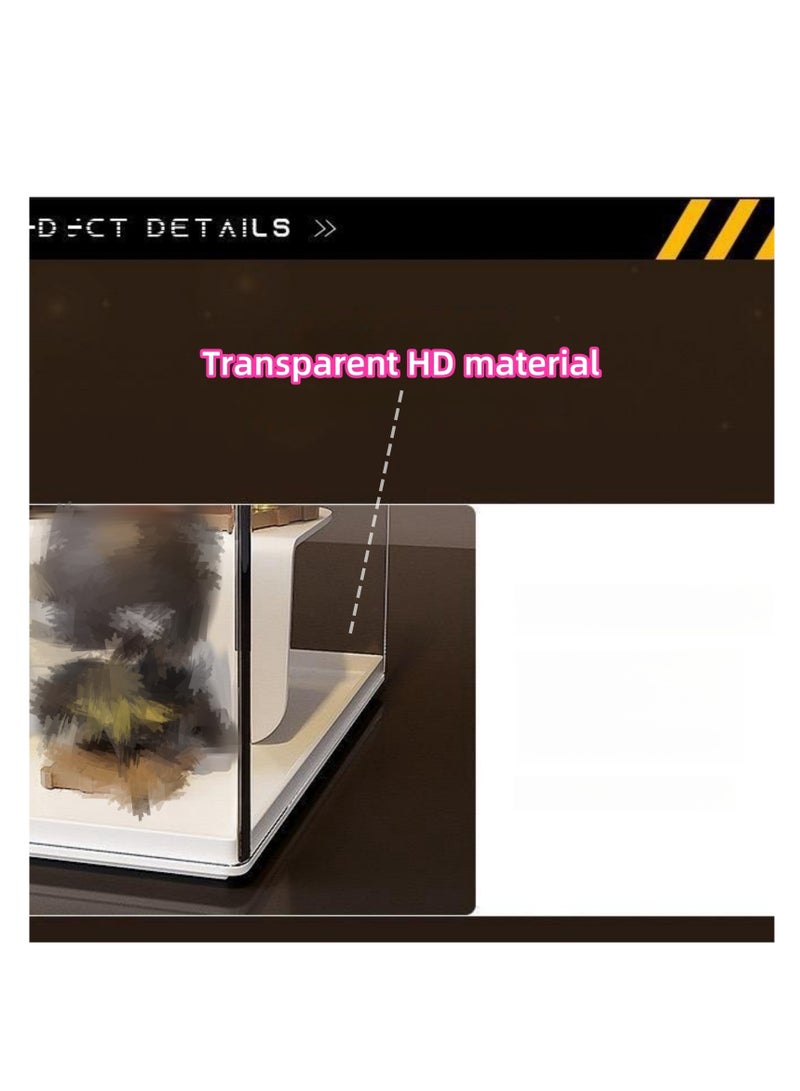 نوفولان حامل عرض ألعاب NOVOLAN، رف أكريليك، صندوق عرض شفاف بالكامل، رف تخزين، مجموعة عرض، عناصر متحركة، معروضة بشكل أنيق، حامل عرض مزدوج الطبقات للعبة المجوهرات (أزرق) - Image 3