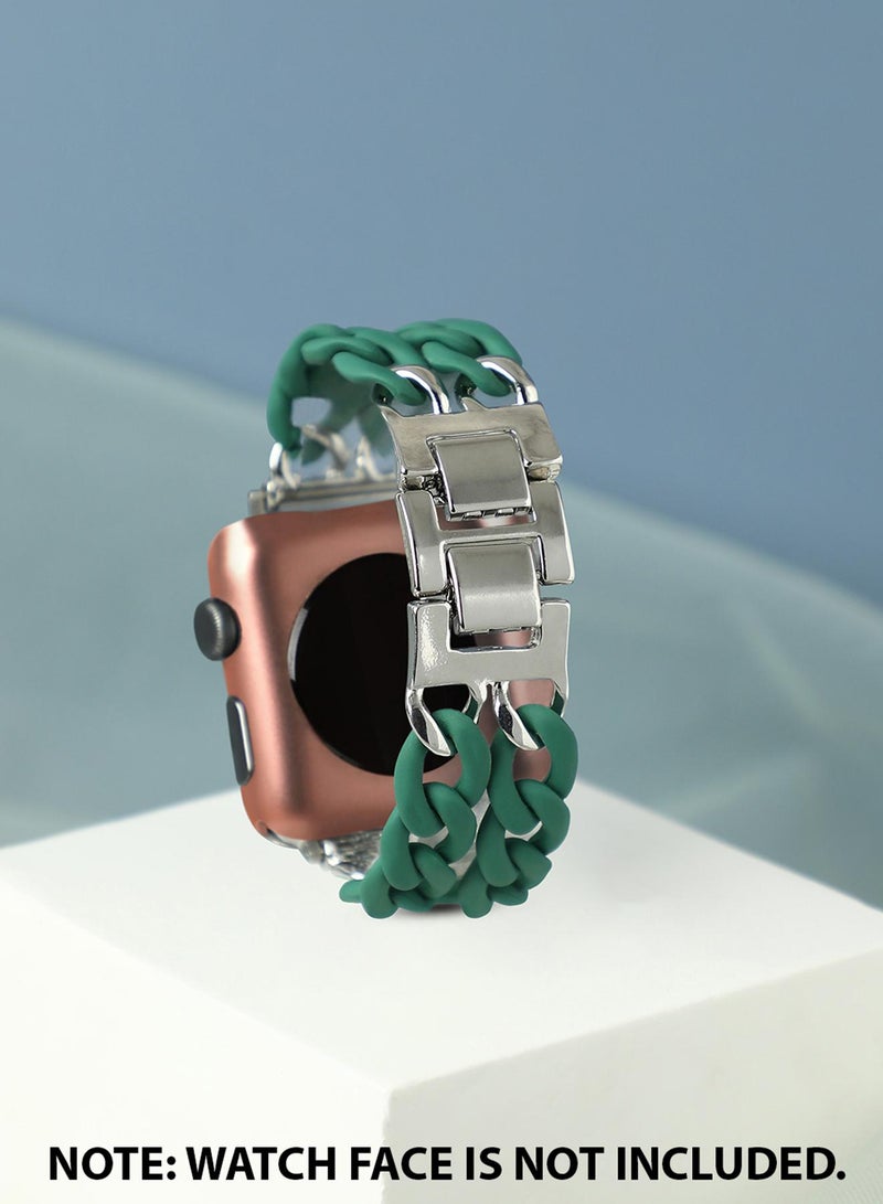 Haute Sauce Solid Casual Chain Strap Alloy Apple Watch Strap For Women | 42mm/44mm/45mm - Image 1