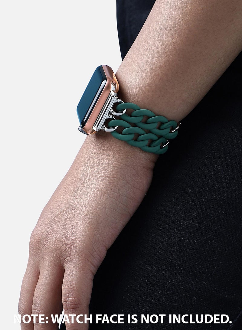 Haute Sauce Solid Casual Chain Strap Alloy Apple Watch Strap For Women | 42mm/44mm/45mm - Image 2