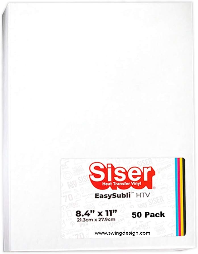 Siser EasySubli Sublimation Heat Transfer Vinyl 84 x 11  50 Pack - Image 1