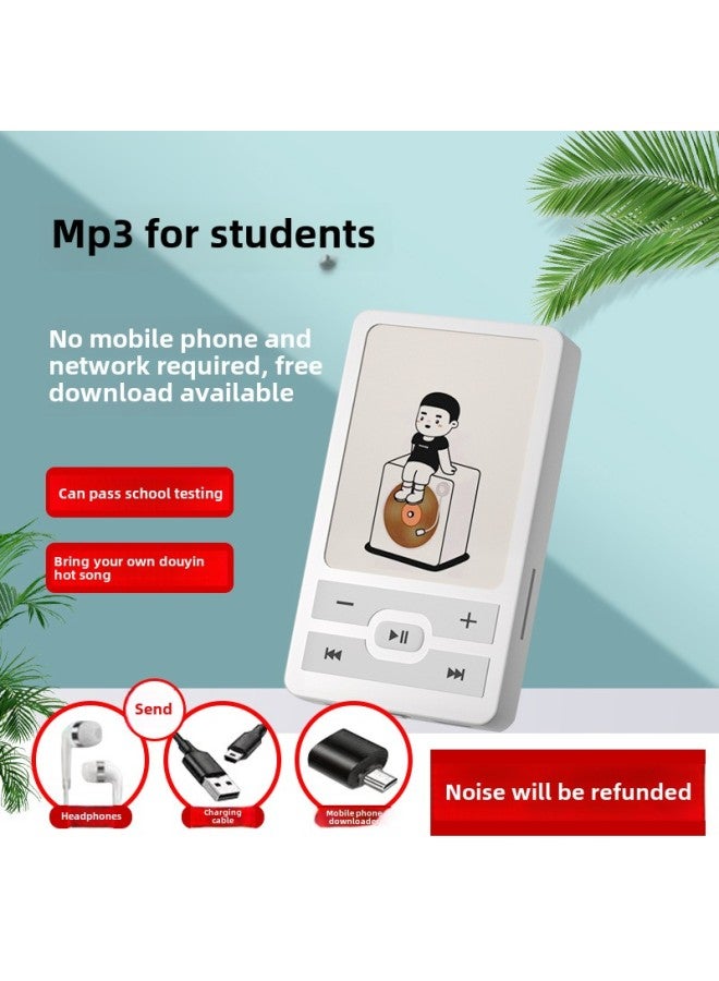 Genuine Goods Cartoon Mp3 Walkman Student Version Mp4 Portable Music Playing Outside Listening English Learning Small-Body Color:Listening To Music Boy-Memory Capacity:64gb-reminder: For Memory Selection (other/other), You Need To Bring Your Own Memory Card - Image 1