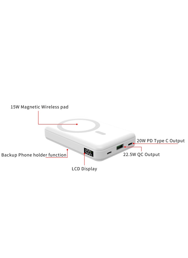 Evolt - PB-100 Compact 10,000 mAh Powerful Magnetic Wireless Powerbank with Digital Battery Display and Integrated stand design - Image 1