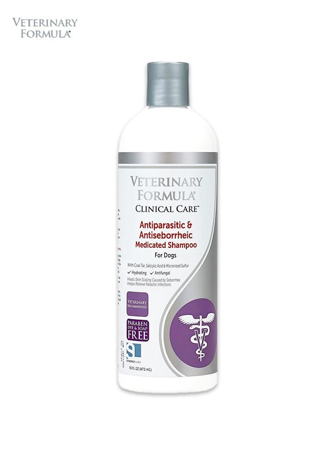 Veterinary Formula شامبو مضاد للطفيليات ومضاد للقشرة للكلاب - 473 مل - Image 1