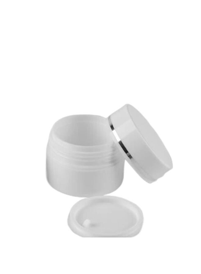 Honkenda Plastic Empty Cosmetic Containers with Lid, Portable 8 Oz 250ml Refillable Make-up Face Cream Jars Case for Body Scrub Mask Lotion Storage Pot (8 Pack White) - Image 3