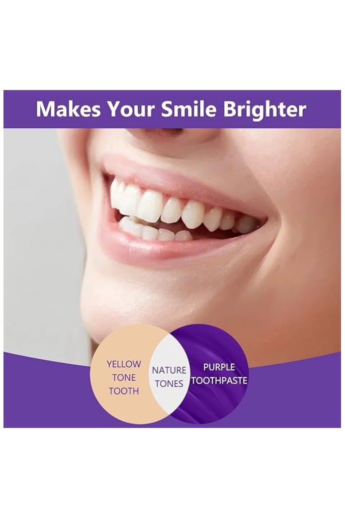 DubaiGallery Beynant Purple Teeth Whitening, Purple Toothpaste for Teeth Whitening, Purple Toothpaste, Tooth Stain Removal,Teeth Whitening Booster, Teeth Whitener - Image 3