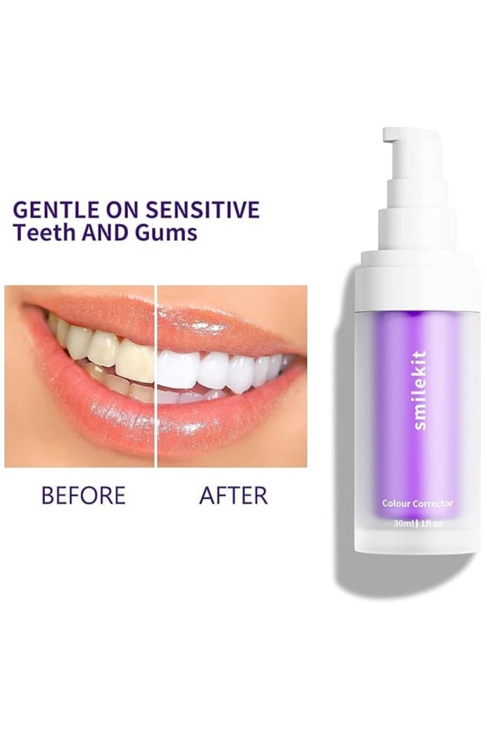 DubaiGallery Beynant Purple Teeth Whitening, Purple Toothpaste for Teeth Whitening, Purple Toothpaste, Tooth Stain Removal,Teeth Whitening Booster, Teeth Whitener - Image 4