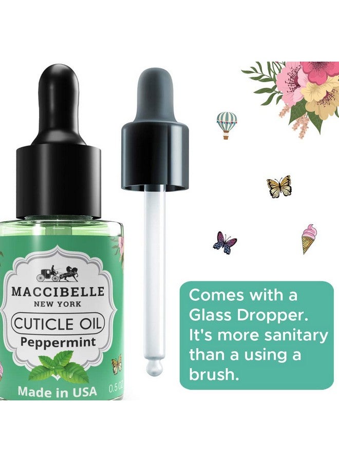 maccibelle Cuticle Oil Heals Dry Cracked Cuticles 0.5 Oz 2 Bottles (Peppermint) - Image 5