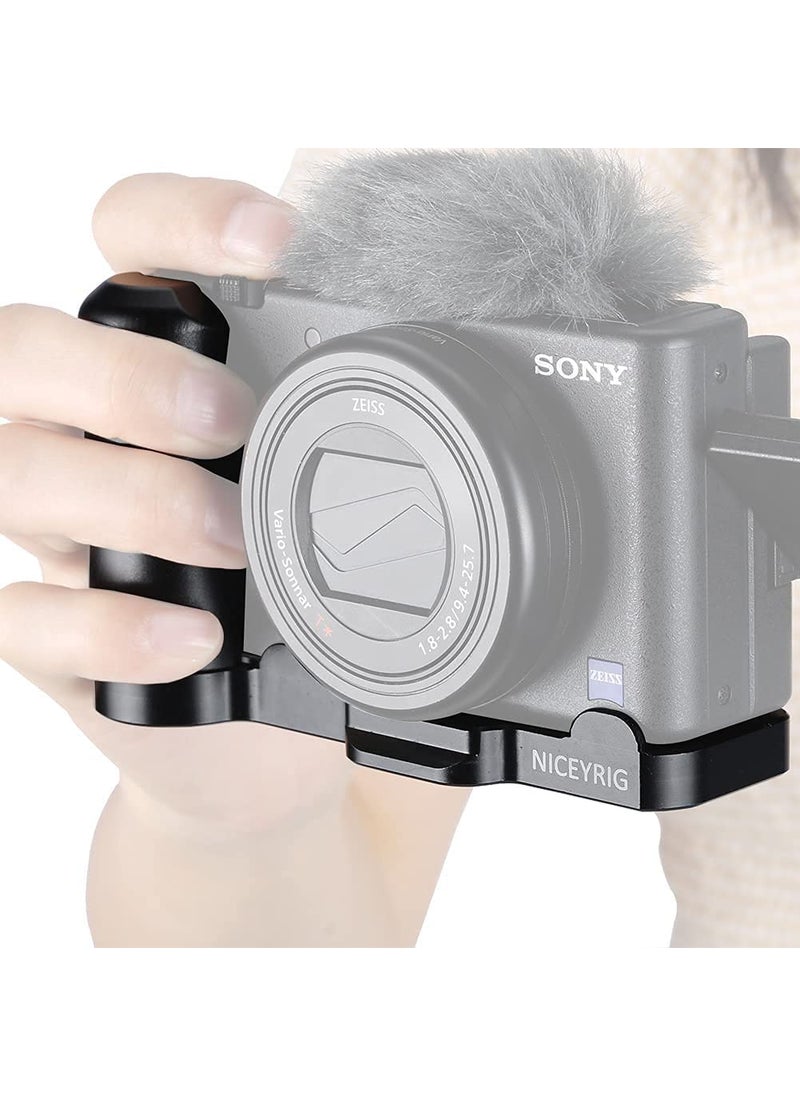 NICEYRIG NICEYRIG Side Grip for Sony ZV-1 Vlog Vlogging 4K Camera, Extension Bracket with Quick Release Base Plate for ARCA Standard - 465  - Image 3