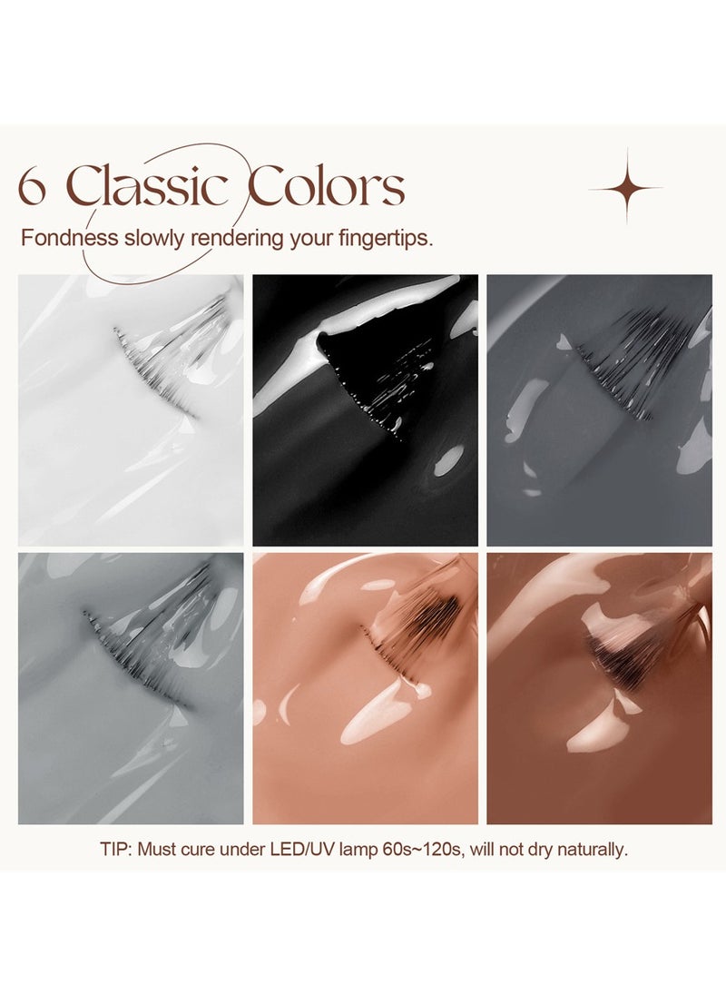 6-Piece Nail Polish Gel Nail Polish Set