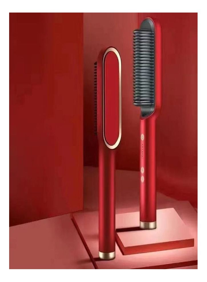 AROAQ New Hair Straightener Hot Comb Anti Scalding Ceramic Hair Curler Multi Speed Electric Straightening Comb Curling Iron Hairbrush