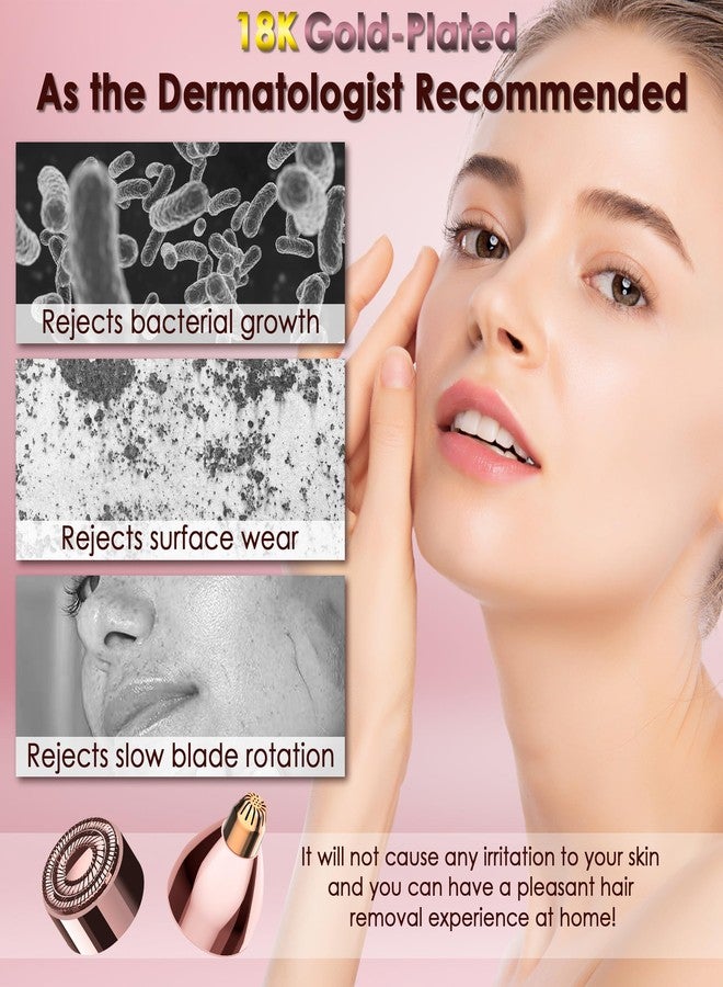 جوريلاتكس رؤوس بديلة من الجيل الثالث من Gurelax لأجهزة إزالة شعر الوجه والحواجب، شفرات بديلة مطلية بالذهب عيار 18 قيراطًا، متوافقة مع الجيل الثالث الجديد من Flawless (2+2). - Image 5