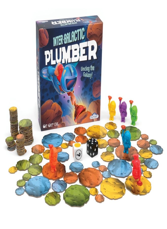Outset Media Intergalactic Plumber - Can You Unclog The Galaxy - for 2 to 6 Players Ages 8 and up - Image 3
