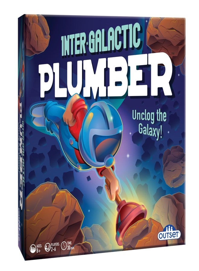 Outset Media Intergalactic Plumber - Can You Unclog The Galaxy - for 2 to 6 Players Ages 8 and up - Image 1