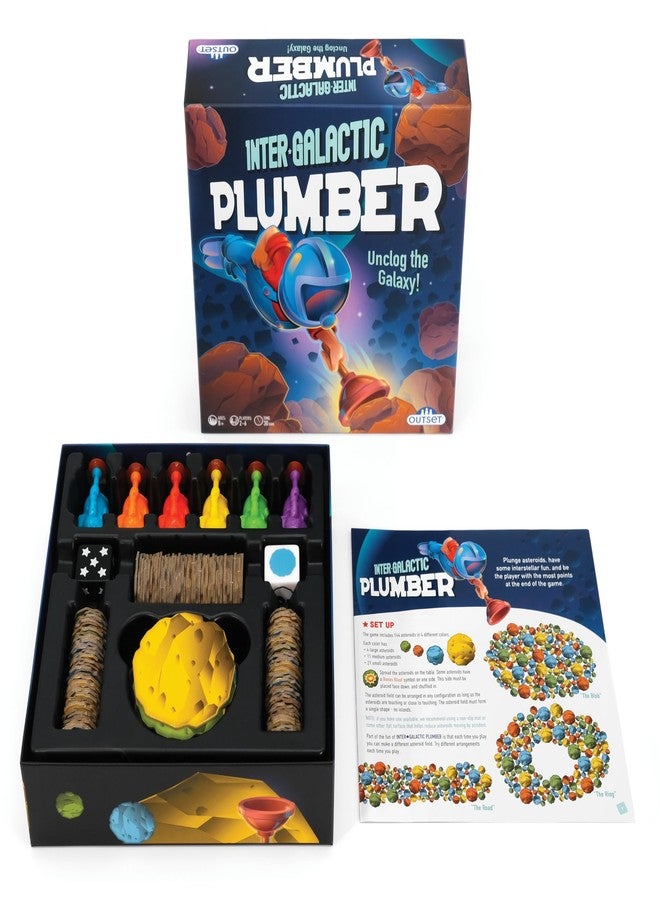 Outset Media Intergalactic Plumber - Can You Unclog The Galaxy - for 2 to 6 Players Ages 8 and up - Image 2