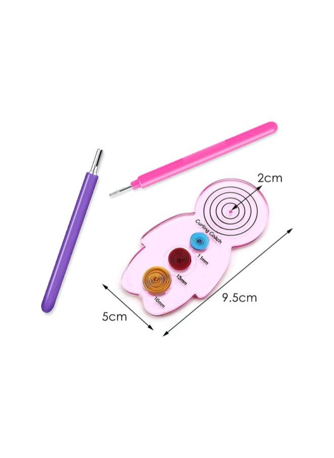 Generic - Paper Quilling Tools Slotted Kit, Handmade Rolling Curling Paper Quilling Kits, 9 Colorful Quilling Needle Pen for Paper Cards Art Craft DIY, Total - Image 1
