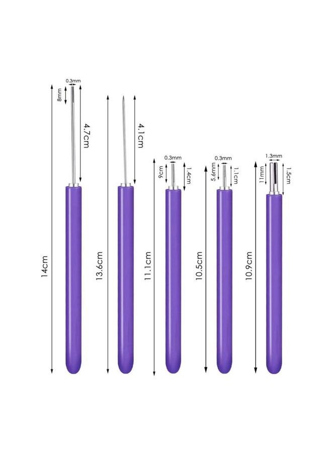 Generic - Paper Quilling Tools Slotted Kit, Handmade Rolling Curling Paper Quilling Kits, 9 Colorful Quilling Needle Pen for Paper Cards Art Craft DIY, Total - Image 1