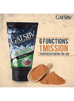 GATSBY Cooling Face Wash - Oil Control, For Deep Cleansing, Contains Clay Powder, Powered With Micro Scrub Beads, 100Gm.  - Image 3