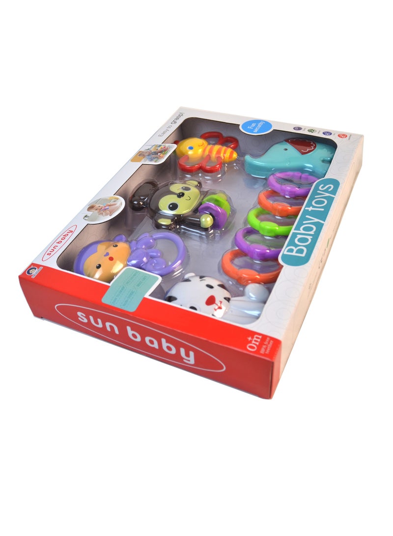 Baby Rattles Toys Set, Infant Grab Shake Rattle, Sensory Teether, Infant development manual sounding toys, Newborn First Birthday Gift 0 1 2 3 4 5 6 7 8 9 10 12 Month Boy Girl Gift - Image 2