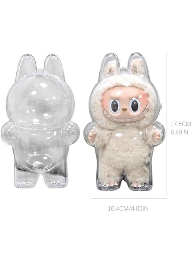 Generic - Labubu protective case - Labubu case,Labubu Keychain Plush Figure Doll Protective Cover,Labubu Clear Dust Cover Figure Display Bag,Protective Cover for Labubu Plush Figure Doll(Style A Standing) - Image 1