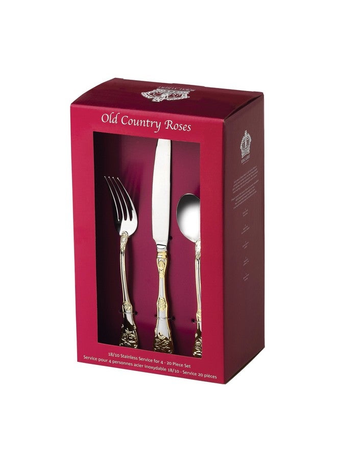 ROYAL ALBERT طقم أدوات مائدة رويال ألبرت أولد كانتري روزز 20 قطعة - Image 3