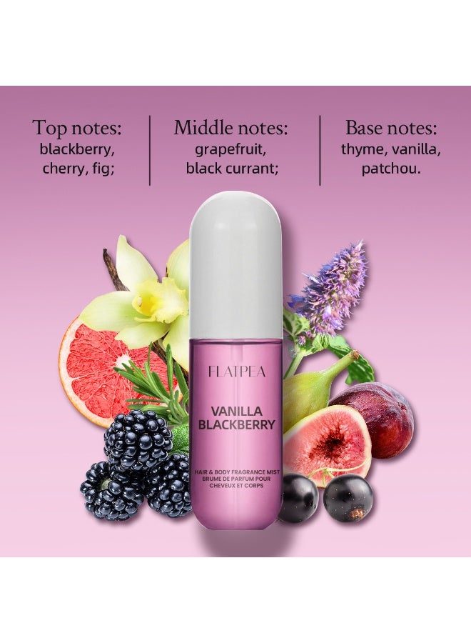 Fragrance Hair Spray | Floral and Fruity Scent, Perfume-Grade Hair Care, Long-Lasting Fragrance, Nourishing and Smooth, Portable [Vanilla Blackberry] - Image 4