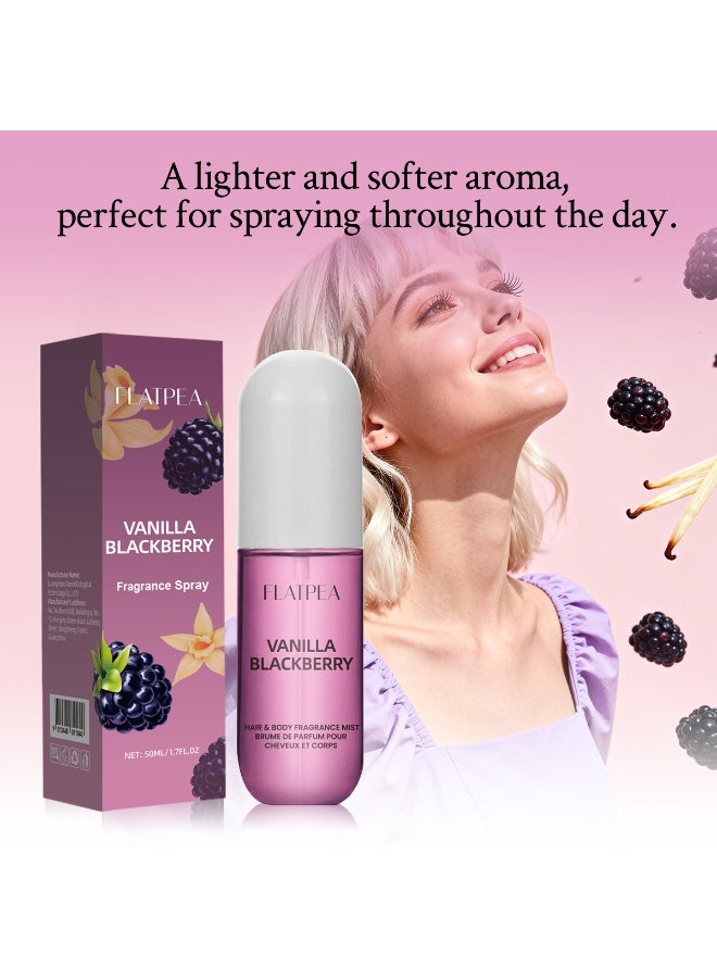 Fragrance Hair Spray | Floral and Fruity Scent, Perfume-Grade Hair Care, Long-Lasting Fragrance, Nourishing and Smooth, Portable [Vanilla Blackberry] - Image 2