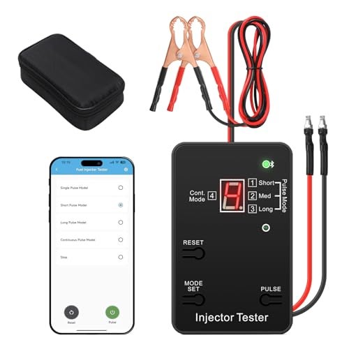 Zuomeng Bluetooth Universal Fuel Injector Tester and Cleaner Kit 4 Pulse Modes Bluetooth APP Control Compatible with Any Fuel Pressure Tester - Image 1