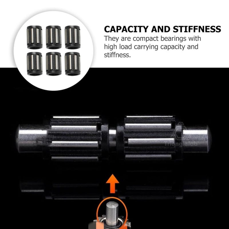 50Pcs Drawn Cup Needle Roller Bearings Unsealed High Load Black Cage Components - Image 5