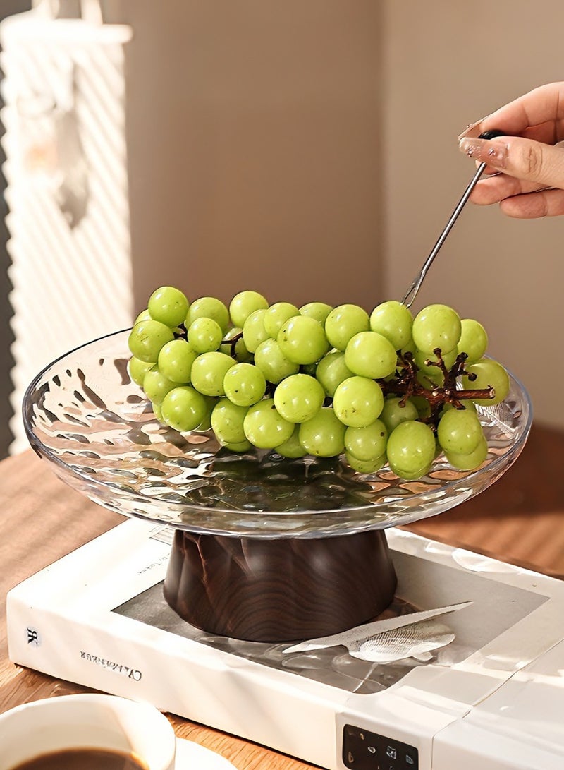 nehem 6 PCS Clear Serving Tray, Serving Plate, Elegant Polka Dot Pattern Clear Trays, Spill-Proof Tray, Decorative Serving Tray for Candy, Fruit, Nuts & Desserts - Image 5
