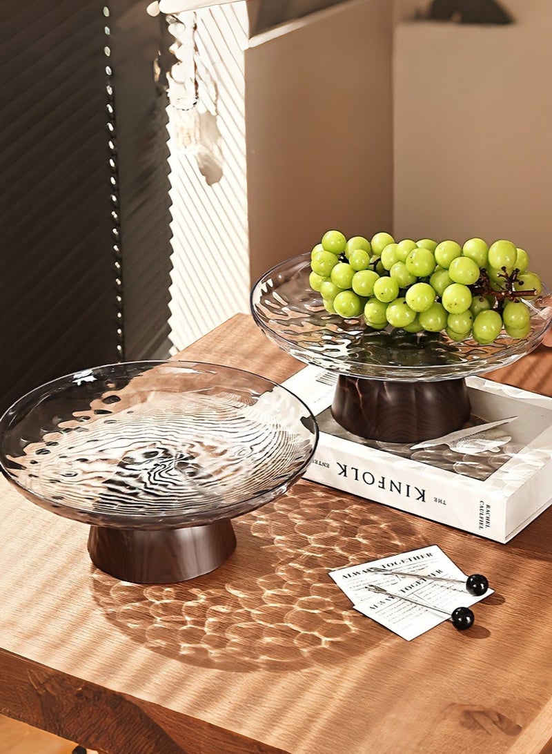 nehem 6 PCS Clear Serving Tray, Serving Plate, Elegant Polka Dot Pattern Clear Trays, Spill-Proof Tray, Decorative Serving Tray for Candy, Fruit, Nuts & Desserts - Image 4