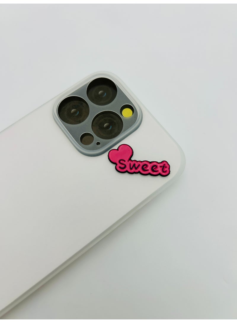 Hello Kitty 8 pieces of Metal stickers - MAIN CHARACTER ENERGY logo GIRL MATH Calculator and Hello Kitty logo and Heart logo and Daisy Flower logo and Luxury Handbag and Sweet Text logo Hair Bow logo- Premium Quality Metal for Mobile, Laptop, Backpacks and more. - Image 3