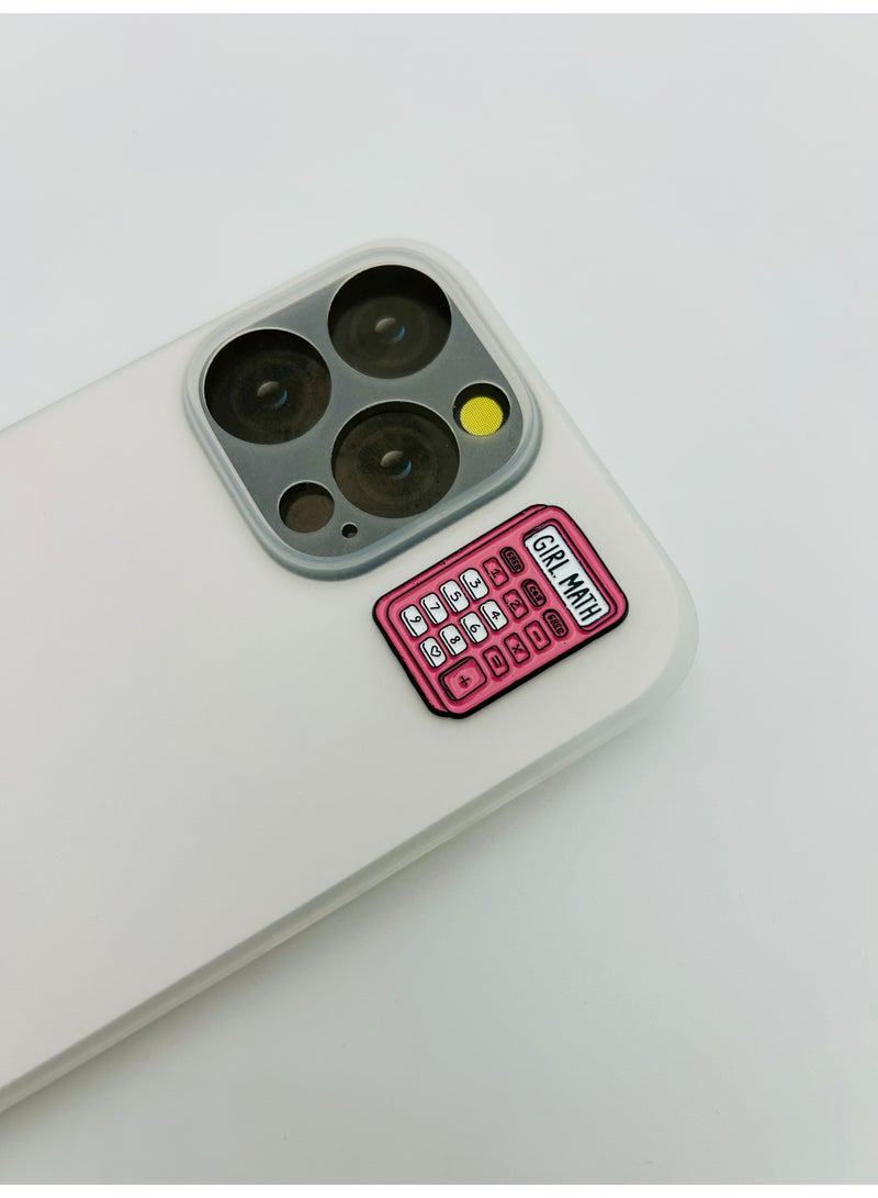 Hello Kitty 8 pieces of Metal stickers - MAIN CHARACTER ENERGY logo GIRL MATH Calculator and Hello Kitty logo and Heart logo and Daisy Flower logo and Luxury Handbag and Sweet Text logo Hair Bow logo- Premium Quality Metal for Mobile, Laptop, Backpacks and more. - Image 5