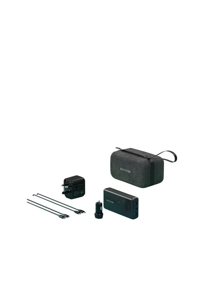 راف باور باور بانك + شاحن منزلي + شاحن سيارة - Image 3