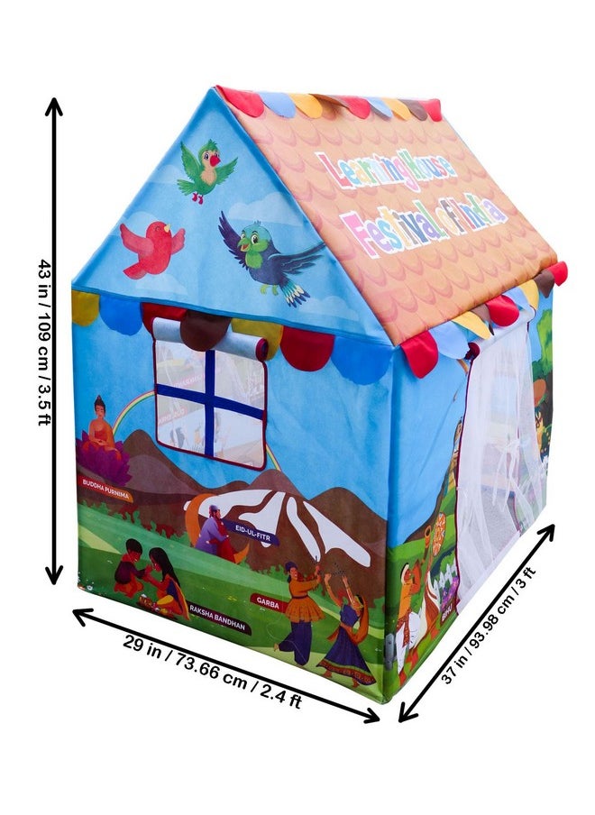 HomeCute HOMECUTE Hut Type Kids' Toys Play Tent House, Play And Learning House For Boys And Girl. (Festivals India),Orange  - Image 3