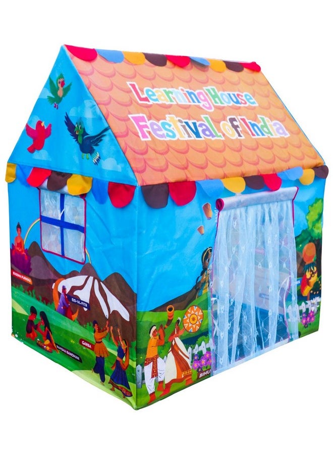 HomeCute HOMECUTE Hut Type Kids' Toys Play Tent House, Play And Learning House For Boys And Girl. (Festivals India),Orange  - Image 2