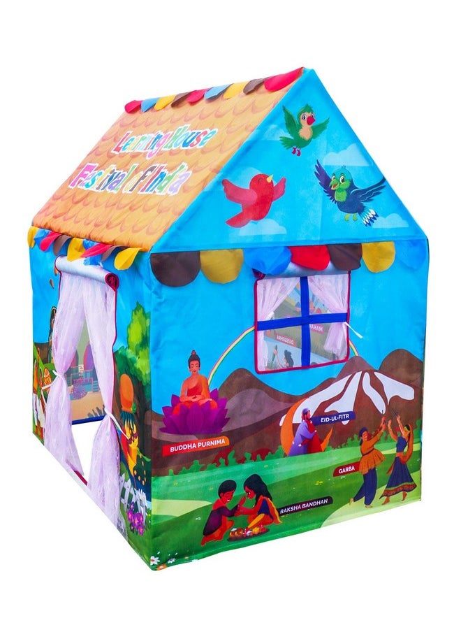 HomeCute HOMECUTE Hut Type Kids' Toys Play Tent House, Play And Learning House For Boys And Girl. (Festivals India),Orange  - Image 4