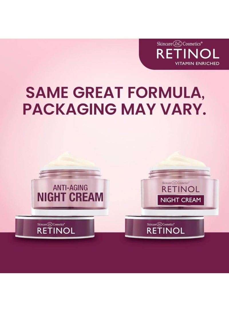 ريتينول كريم الريتينول الليلي -  المضاد للشيخوخة للبشرة ذات المظهر الأصغر سنًا - مرطب فاخر يعمل أثناء النوم لتقليل الخطوط الدقيقة وعلامات الشيخوخة الأخرى، 50 g - Image 3