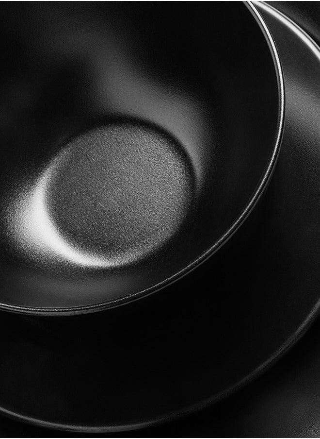 Master Gold 18 Pieces Premium Melamine Dinner Set For 6 People Matte Black Dishwasher Safe | Melamine Plates Set | Healthy Melamine Dinner Set 38 x 20 x 28 cm  - Image 3