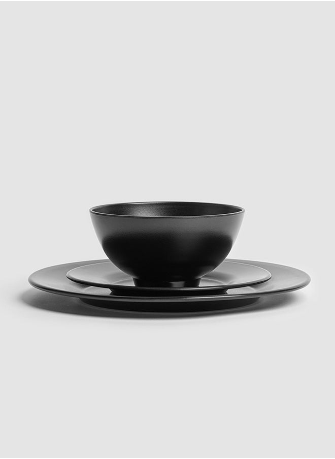 Master Gold 18 Pieces Premium Melamine Dinner Set For 6 People Matte Black Dishwasher Safe | Melamine Plates Set | Healthy Melamine Dinner Set 38 x 20 x 28 cm  - Image 4