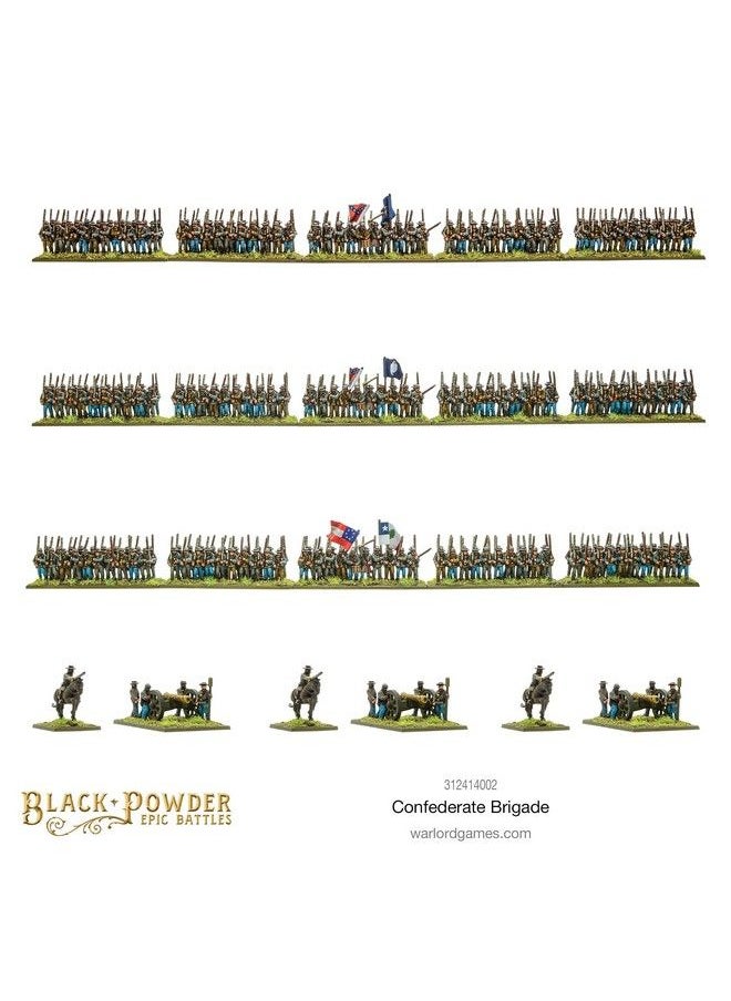 WARLORD GAMES - Warlord Black Powder Epic Battles American Civil War Confederate Brigade Military Table Top Wargaming Plastic Model Kit 312414002 - Image 1