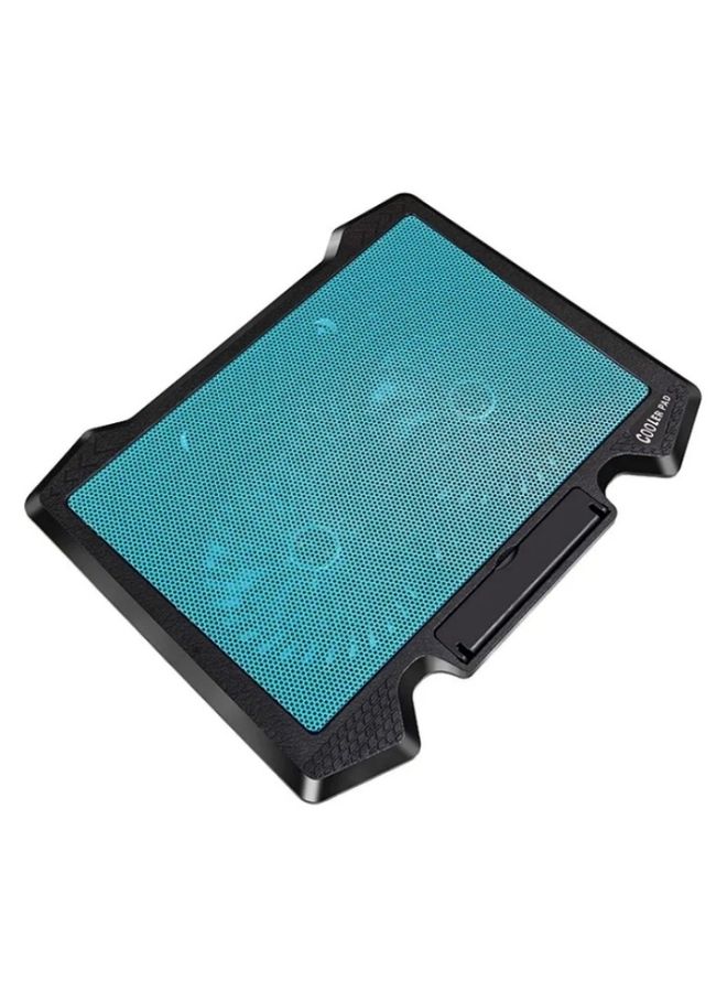 BURAQ S200 Dual Silent Cooling Fan Portable Slim Notebook Cooling Pad for Laptop(Black)  - Image 2