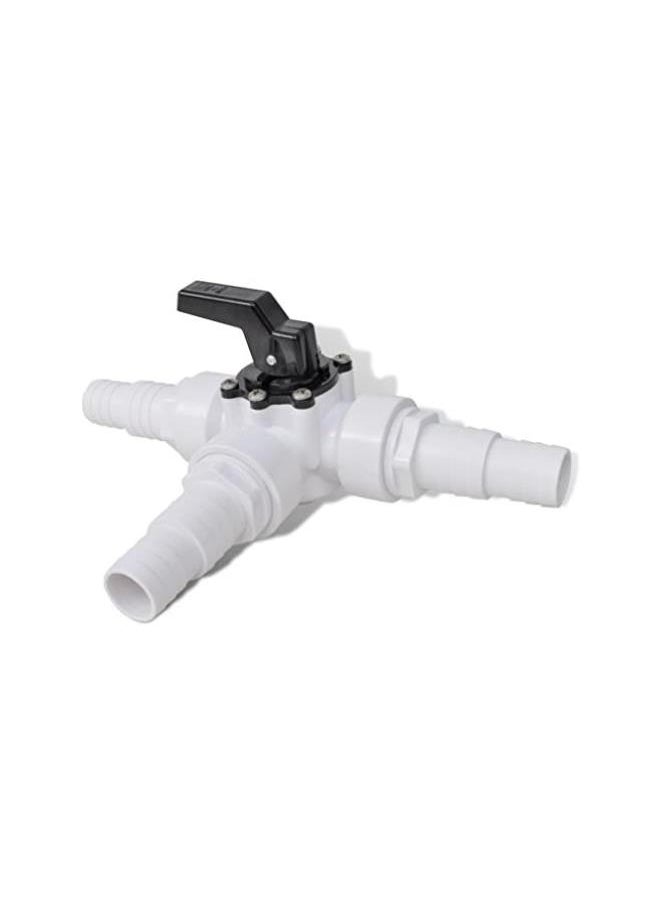 Plastic 3-Way Ball Valve Bypass Kit,Swimming Pool Diverter Valve Pool Heater Set Pool Heating System Accessories ith 1.3inch or 1.5 inch Hoses for Pool Solar Heating System