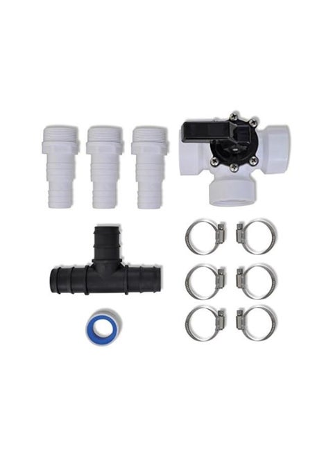 Plastic 3-Way Ball Valve Bypass Kit,Swimming Pool Diverter Valve Pool Heater Set Pool Heating System Accessories ith 1.3inch or 1.5 inch Hoses for Pool Solar Heating System