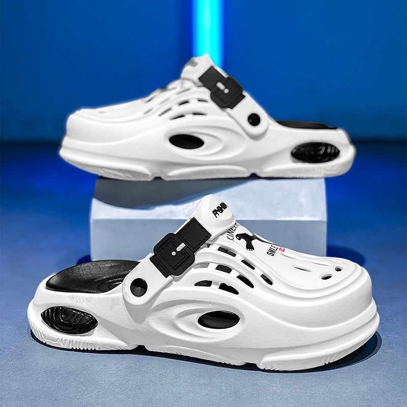 Hole Shoes Men'S Summer Outer Wear Thick-Soled Sports Sandals Boys Driving Non-Slip Beach Sandals Fashion Brand Style - Image 5