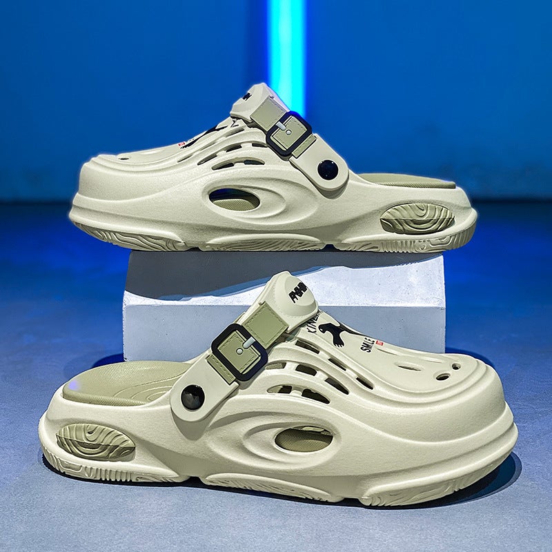 Hole Shoes Men'S Summer Outer Wear Thick-Soled Sports Sandals Boys Driving Non-Slip Beach Sandals Fashion Brand Style - Image 4