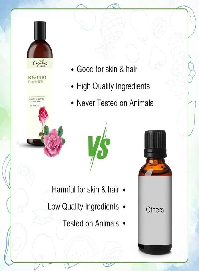 Organic Bliss Rose Otto Essential Oil 100% Pure and Natural Therapeutic Grade Essential Oil for Hair Skin Care Hair Care, Relief from Stress,Anxiety and Aromatherapy(50 ML) - Image 2