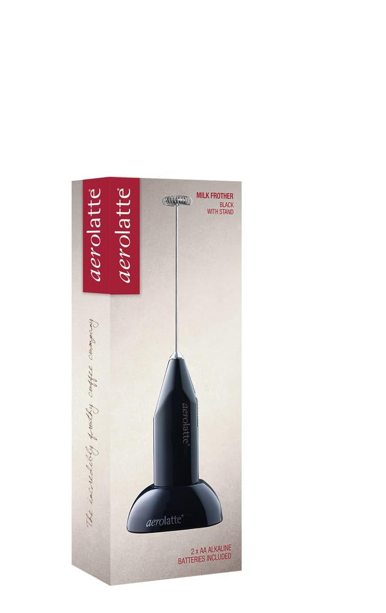 Aerolatte Milk Frother with Counter Stand, The Original Steam-Free Frother, Black - Image 2