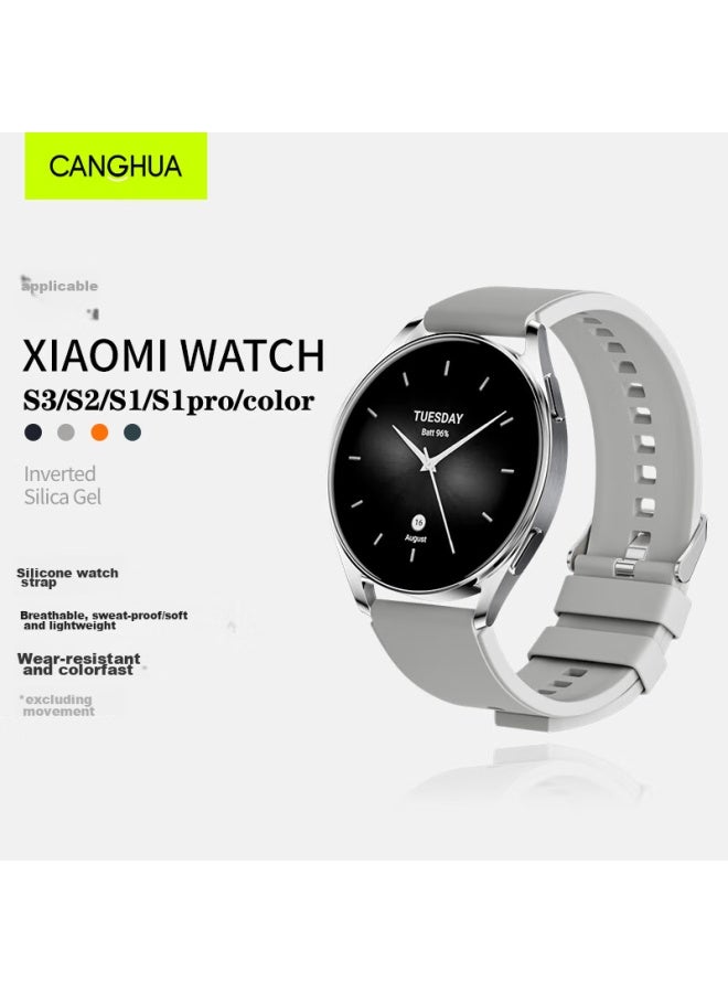 Canghua متوافق مع سوار Xiaomi Watch S2، سوار Xiaomi Watch S4/s3/s1/s1pro/color2/color الإصدار الرياضي، سوار سيليكون رياضي مقاوم للماء ومنفس - Image 1
