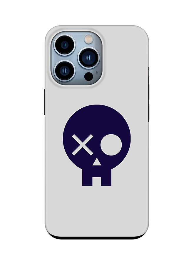 Stylizedd Tough Pro Case for iPhone 15 Pro Dual Layer Hybrid PC TPU Customized Mobile Cover Matte Finish Phone Case - Skull Patch  - Image 1